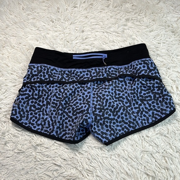 🔥$SALE$🔥 Lululemon Run: Speed Short *4-way Stretch Ace Spot Lullaby Black - Picture 5 of 7